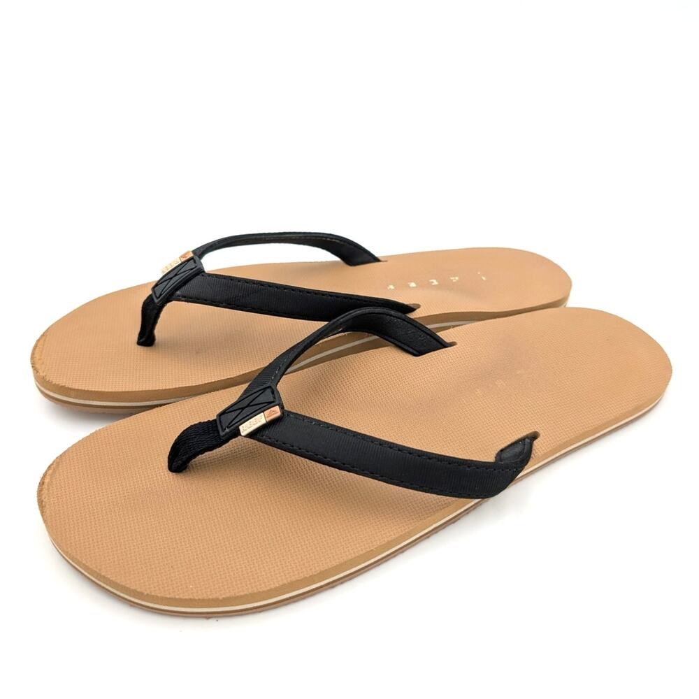 Reef Solana Flip Flop Sandals Lightweight Women's Black/Tan Size US10 EU41